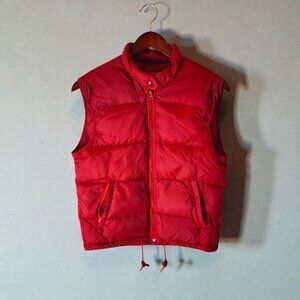 Vintage 80s Eddie Bauer Goose Down Vest Men's M Red Black Label Gorpcore